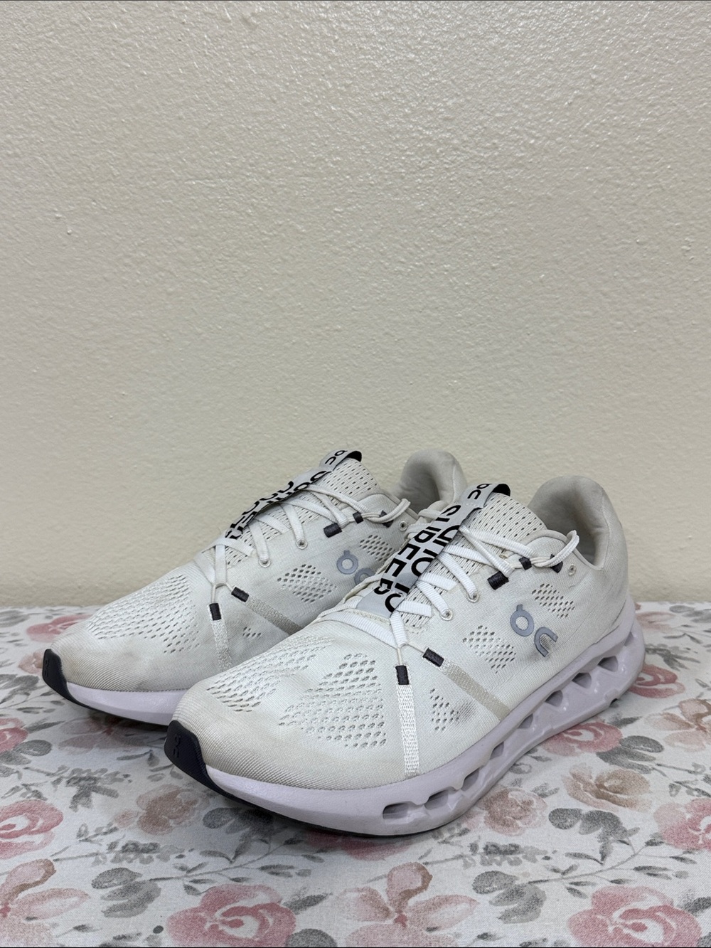 On Mesh Athletic Running Sneakers White Men's Size 13